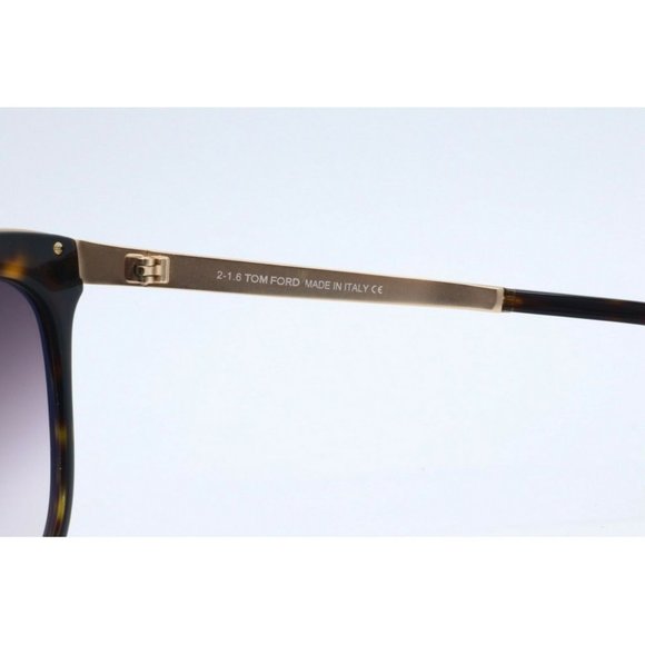 New Tom Ford Emma TF 461 52G Cat Eye Havana Sunglasses Brown Gradient Lenses (B)